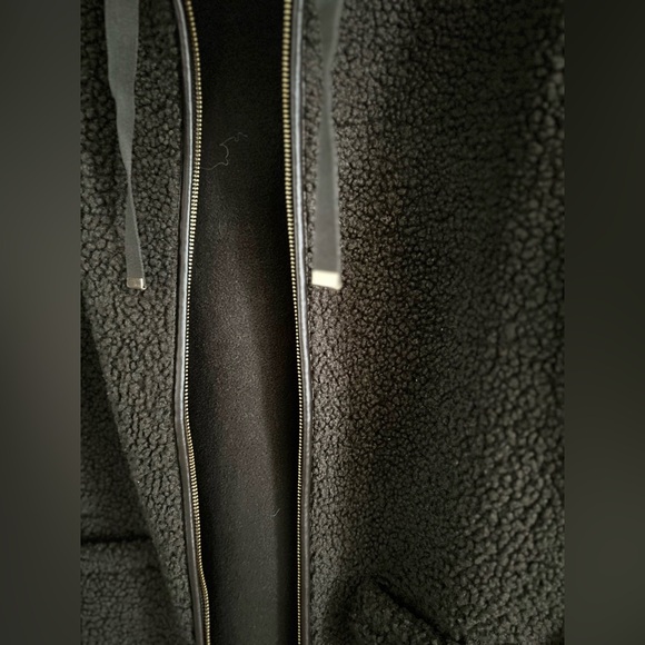 SEBBY Collection Cozy Brown Sherpa Jacket with Hood Thick Heavy Small - Picture 3 of 7